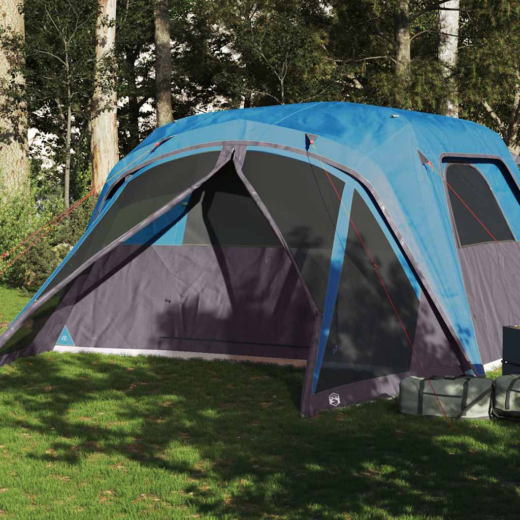 Vidaxl Familie mit Markise, 6 Personen, wasserdicht, blau