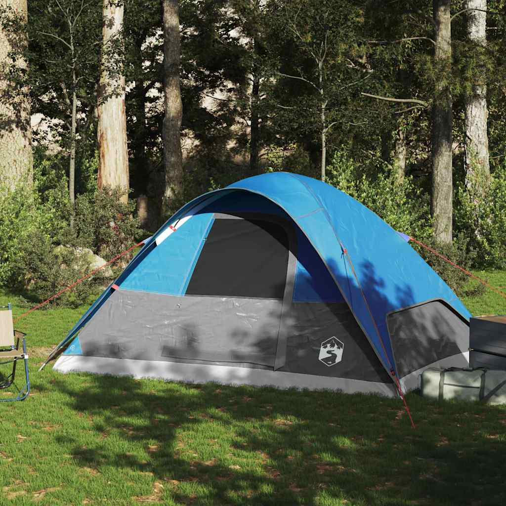 VidaXL Kuppelzelt für 6 Personen, wasserdicht, blau