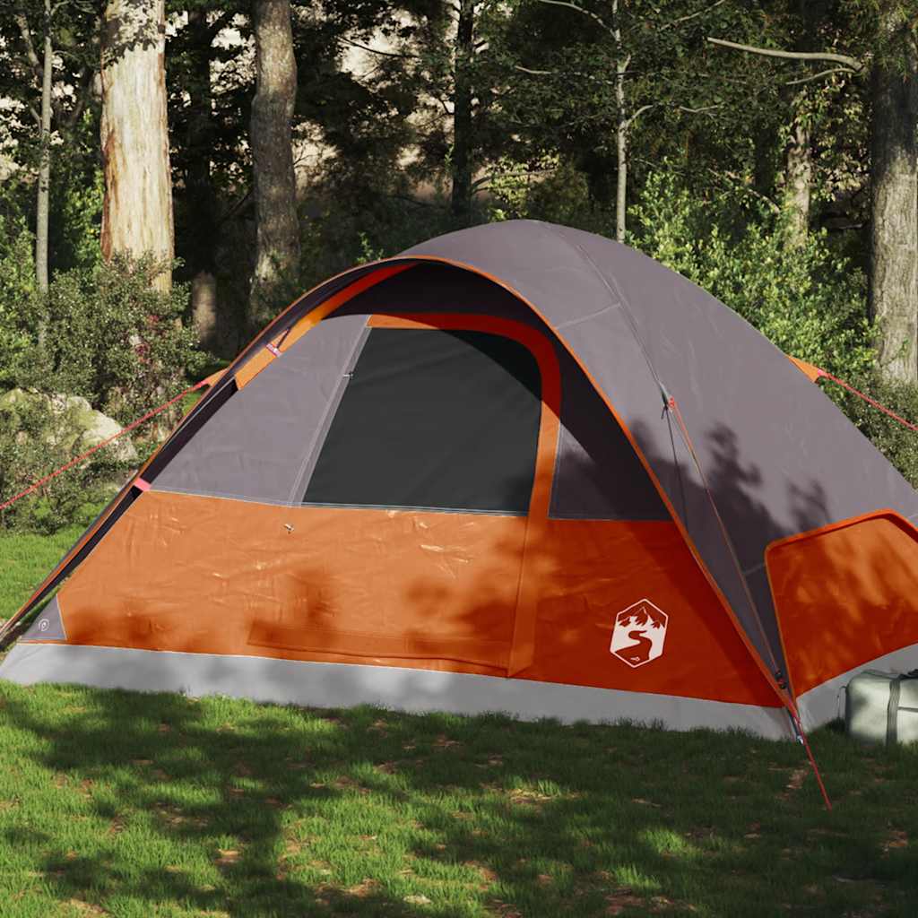 VidaXL Kuppelzelt für 6 Personen, wasserdicht, orange