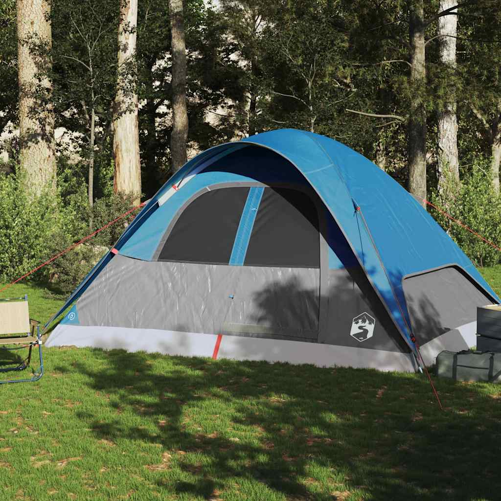 Vidaxl Kuppelzelt für 6 Personen, wasserdicht, blau
