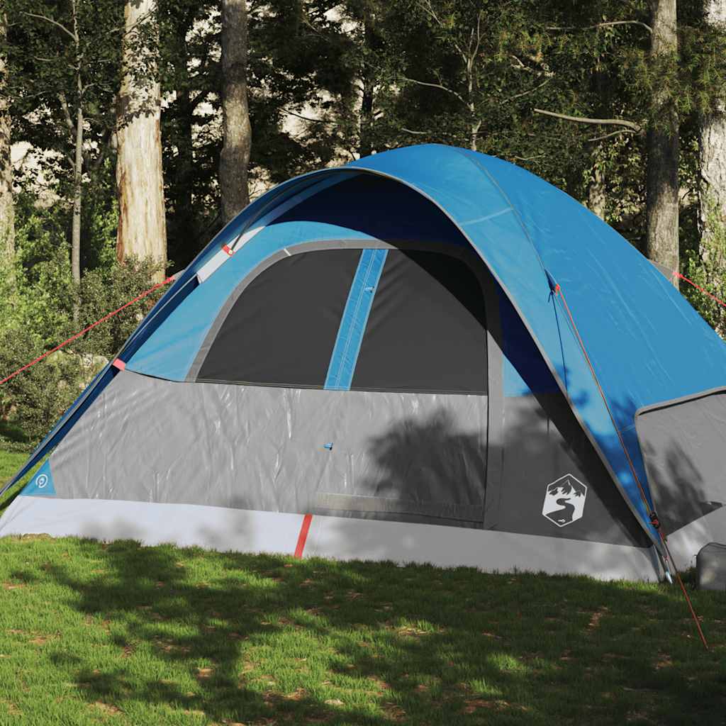 Vidaxl Kuppelzelt für 6 Personen, wasserdicht, blau
