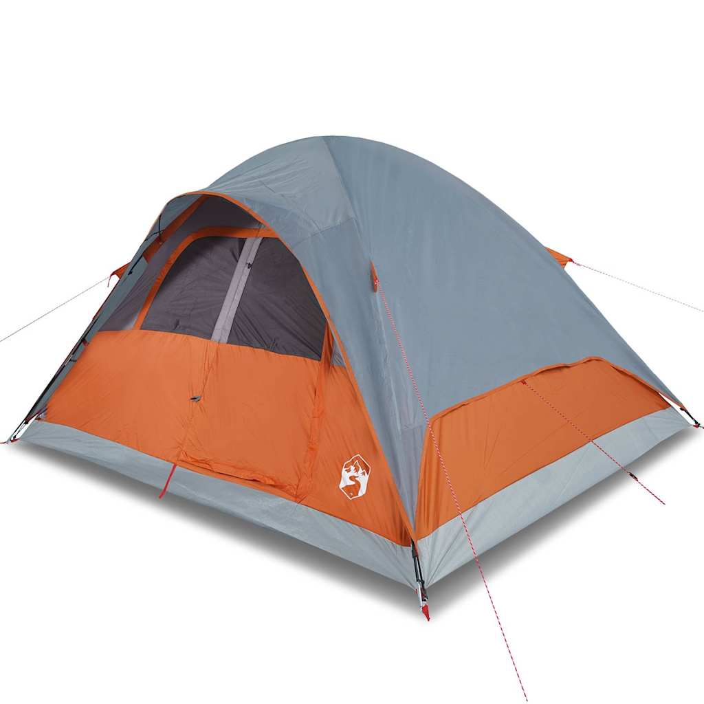 Vidaxl Dome Zelt 6-Personen-Waschmaschinen in Grau und Orange