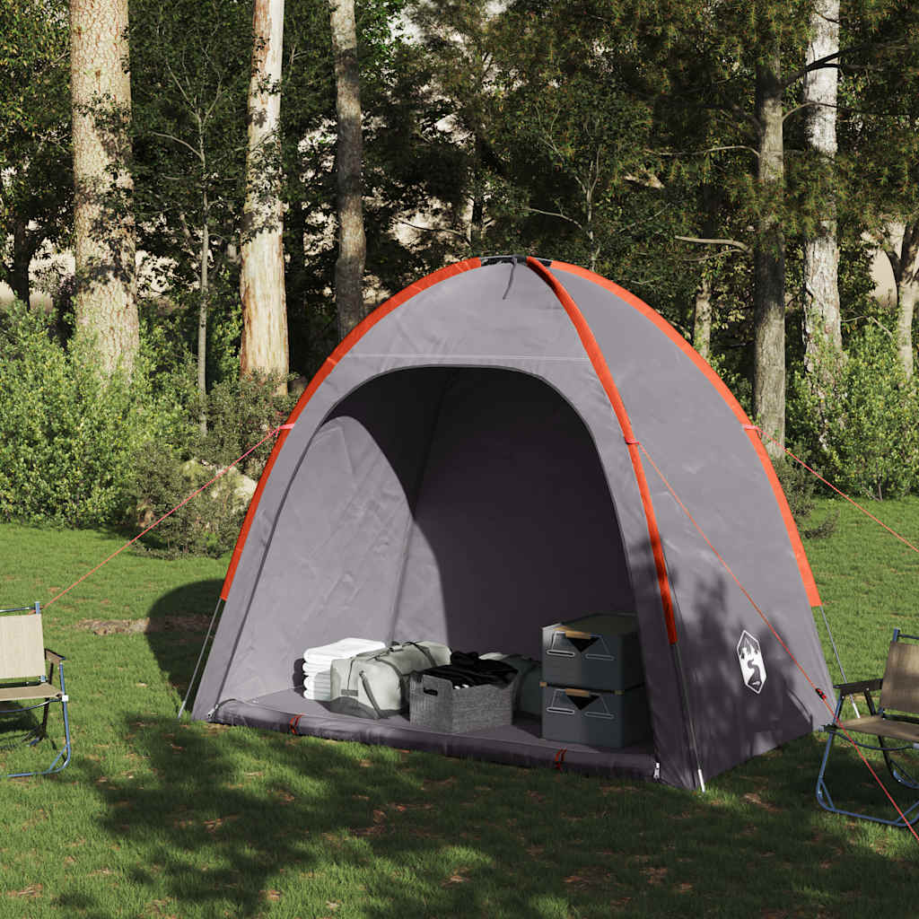 Vidaxl opbergtent waterdicht grijs en oranje