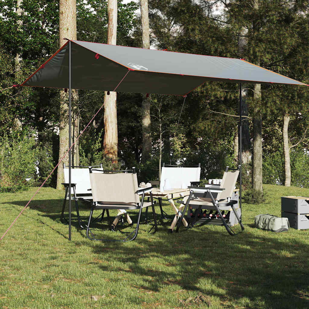 VidaXL Campingmarkise, wasserdicht, 360 x 294 cm, Grau und Orange