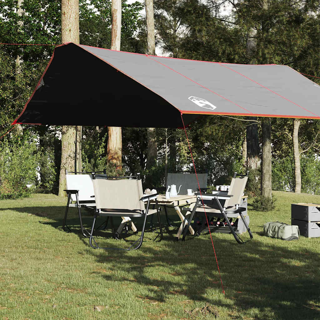 VidaXL Campingmarkise, wasserdicht, 420 x 440 cm, Grau und Orange