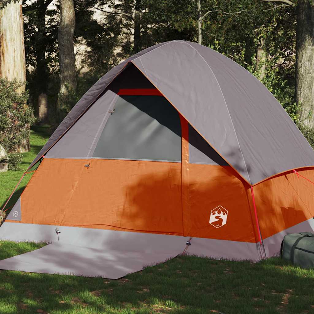 VidaXL Kuppelzelt für 4 Personen, wasserdicht, orange