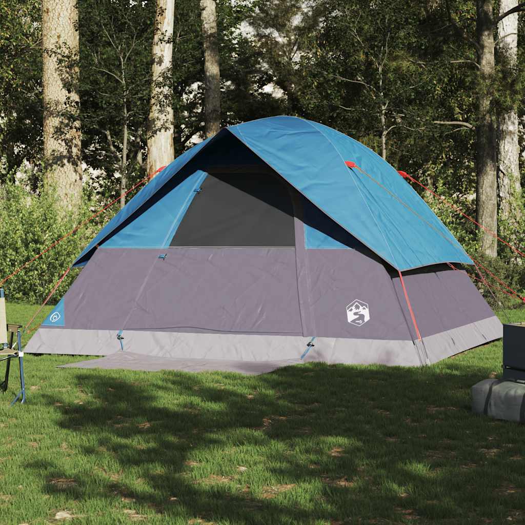 Vidaxl Kuppelzelt für 6 Personen, wasserdicht, blau
