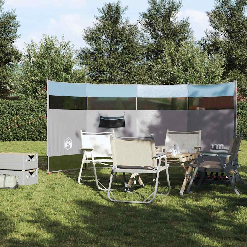 VidaXL Windschutz Camping Wasserdicht 366x152x152 cm Blau