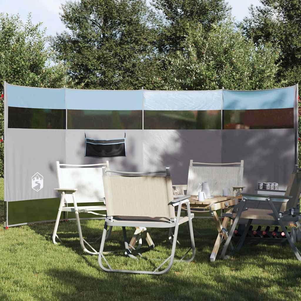 VidaXL Windschutz Camping Wasserdicht 366x152x152 cm Blau