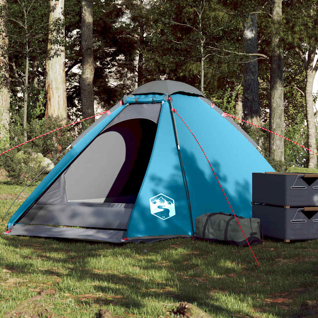 VidaXL Kuppelzelt für 4 Personen, wasserdicht, blau