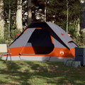 VidaXL Kuppelzelt für 2 Personen, wasserdicht, grau und orange