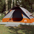 VidaXL Kuppelzelt für 4 Personen, wasserdicht, grau und orange