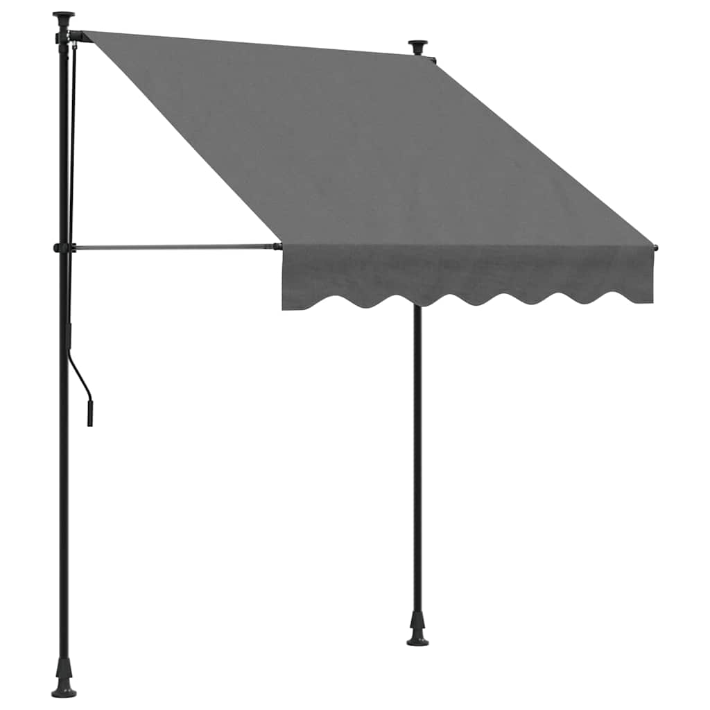 Vidaxx Laifel ausziehbar 150x150 cm Gewebe- und Stahl -Anthrazit
