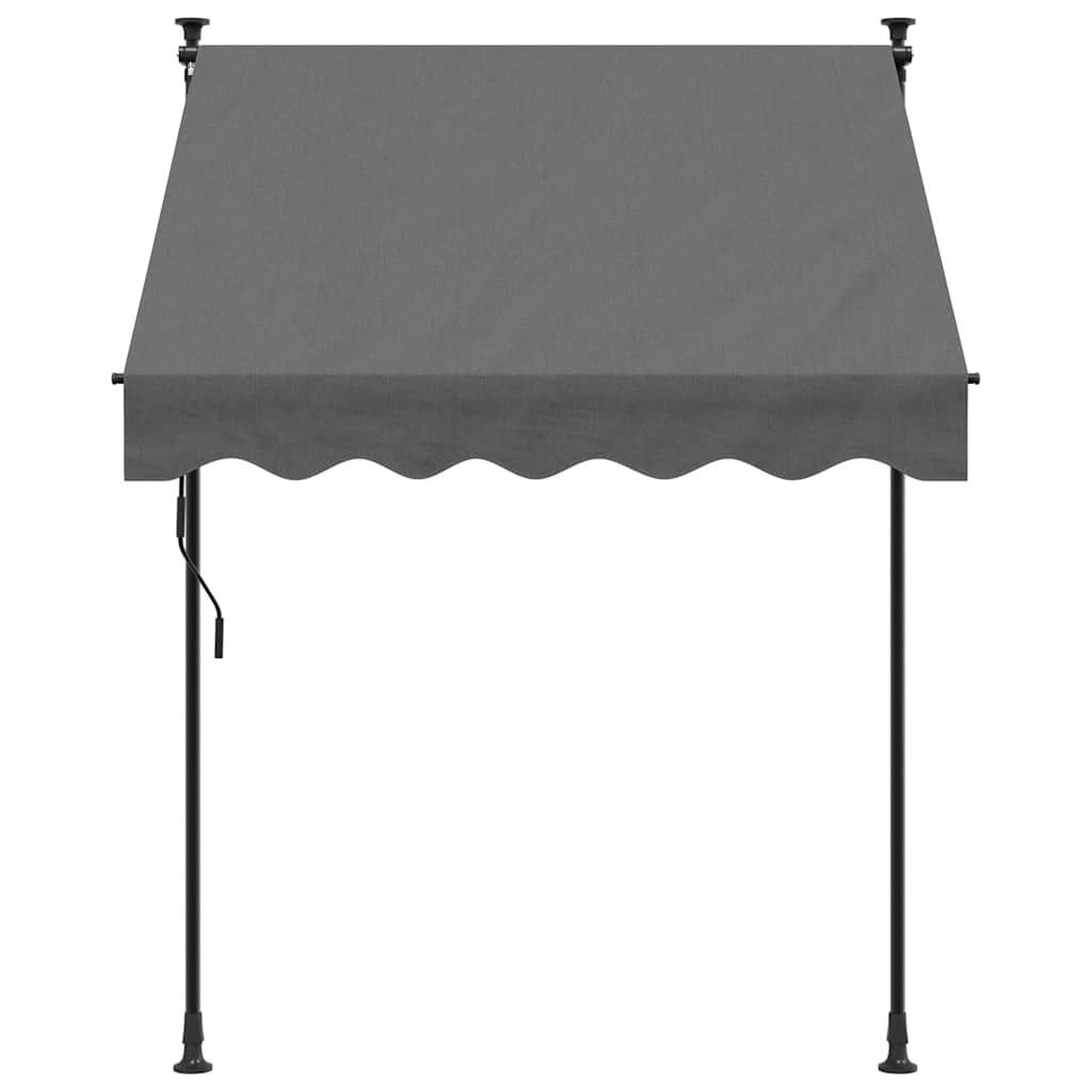 Vidaxx Laifel ausziehbar 150x150 cm Gewebe- und Stahl -Anthrazit
