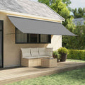 Vidaxl ausziehbar 400 x 150 cm Stoff und Stahl -Anthrazit -Verschärfen