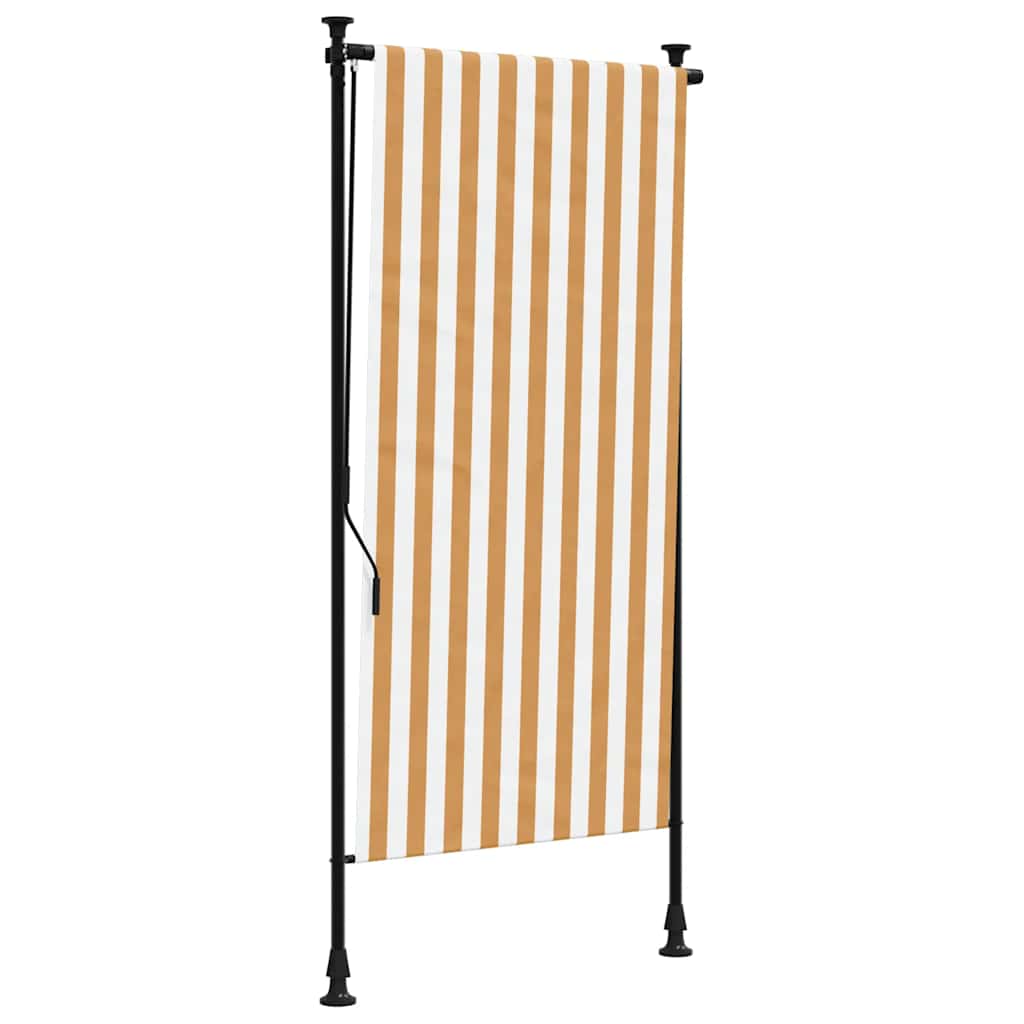 VidaXL Außenrollo 100x270 cm Stoff und Stahl Orange und Weiß