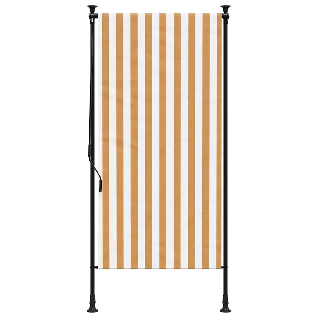 VidaXL Außenrollo 100x270 cm Stoff und Stahl Orange und Weiß