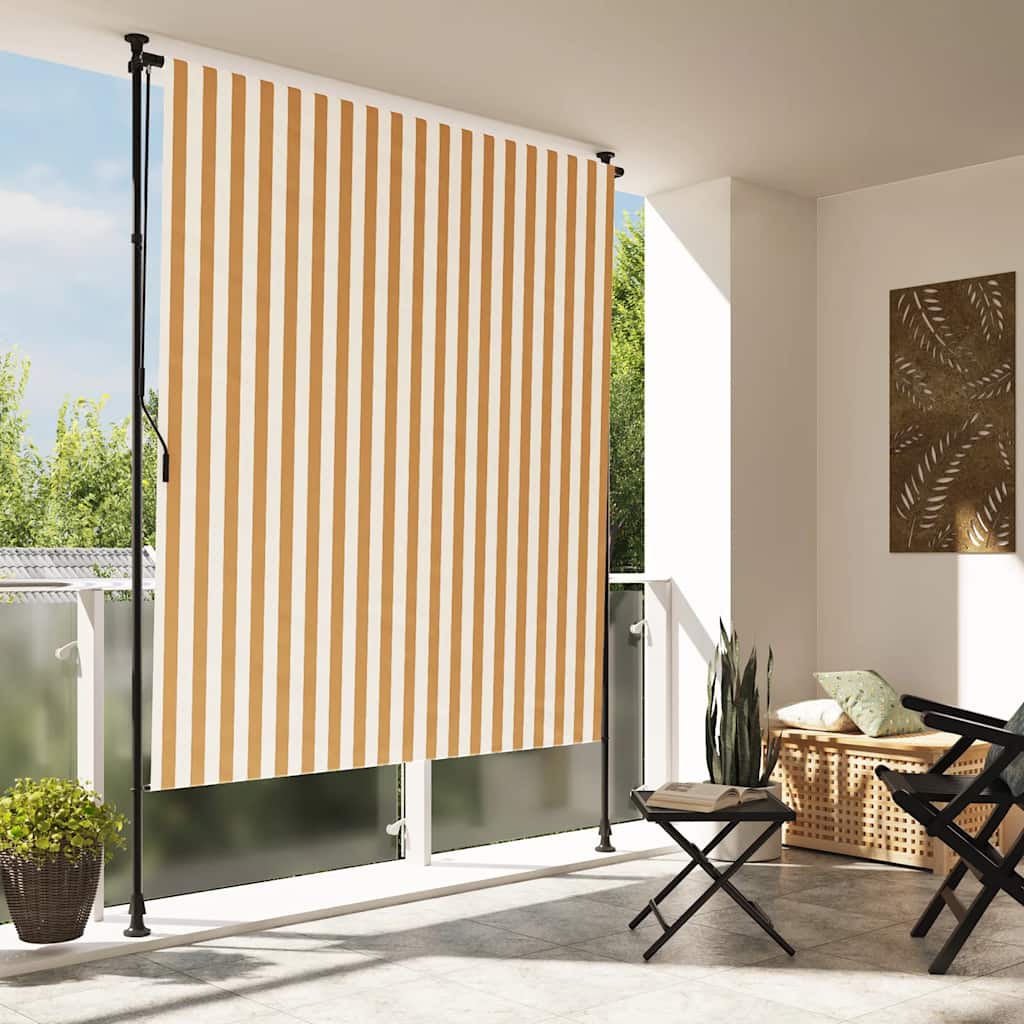 VidaXL Rollo für den Außenbereich, 150 x 270 cm, Stoff und Stahl, orange und weiß