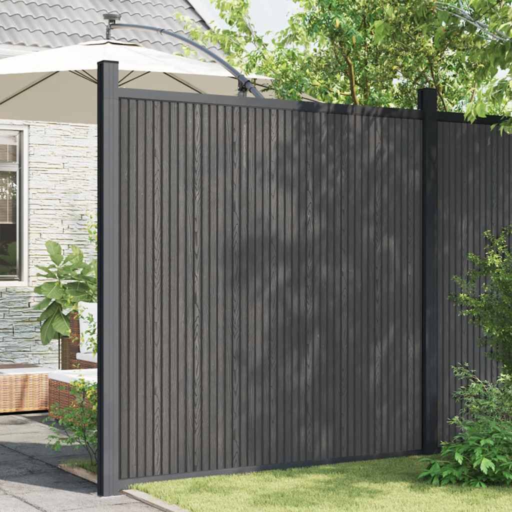 Vidaxl schuttingpaneel 173x186 cm hkc grijs