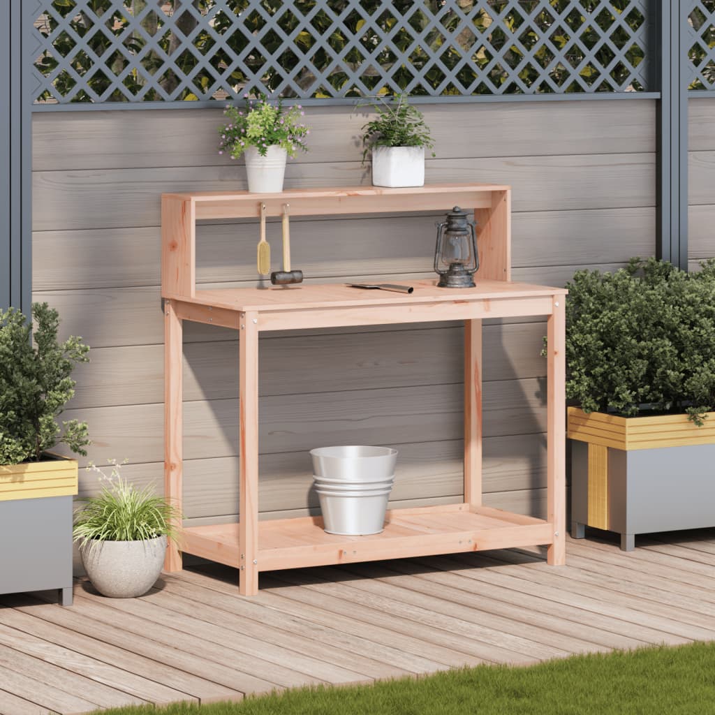 VidaXL Untertisch mit Regalen 108x50x109,5 cm Massivholz Douglasie