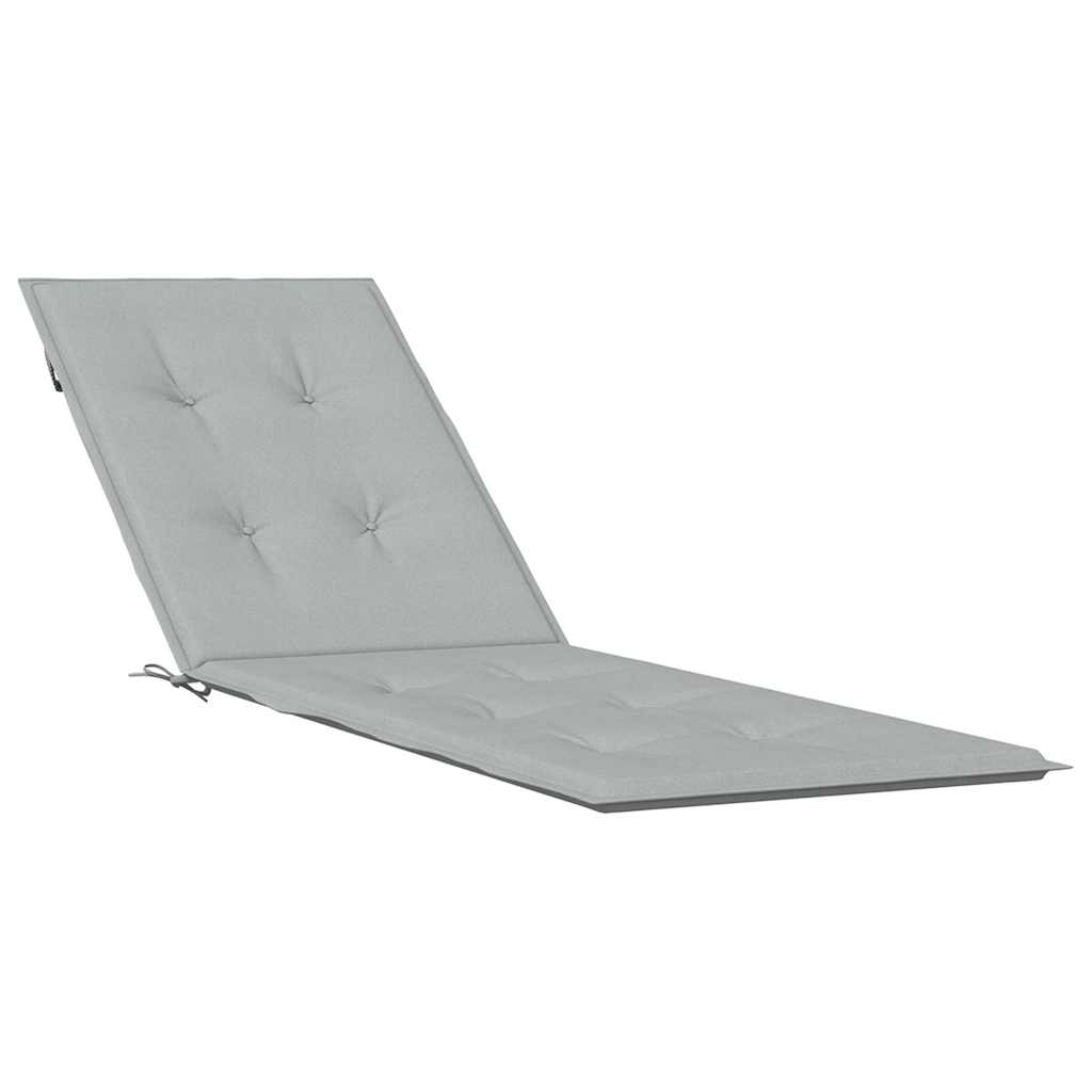 VidaXL Terrassenstuhlkissen (75+105)x50x3 cm Stoff, meliert, Hellgrau