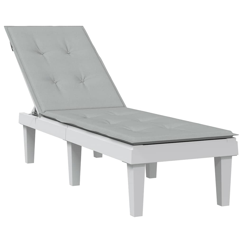 VidaXL Terrassenstuhlkissen (75+105)x50x3 cm Stoff, meliert, Hellgrau