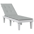 VidaXL Terrassenstuhlkissen (75+105)x50x3 cm Stoff, meliert, Hellgrau