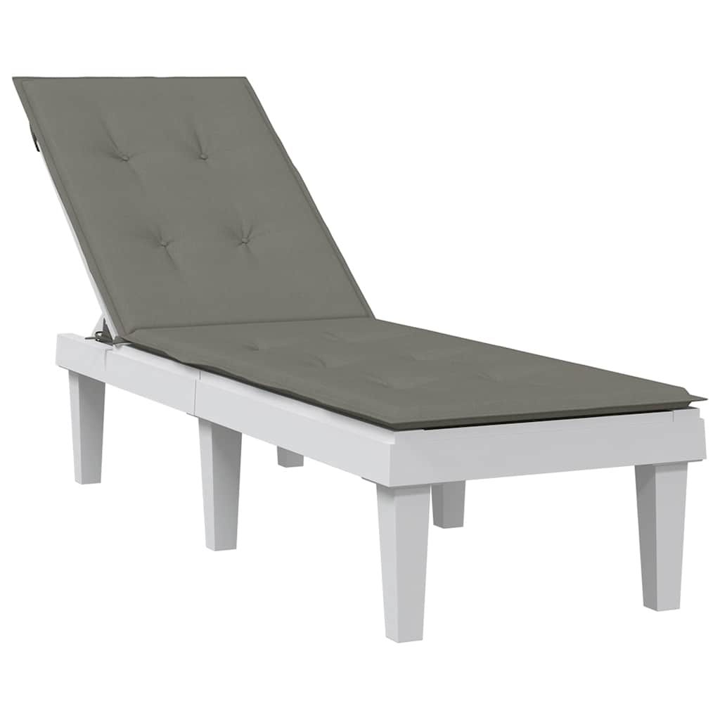 Vidaxl terrasstoelkussen (75+105) x 50 x 4 cm stof gemêleerd donkergrijs
