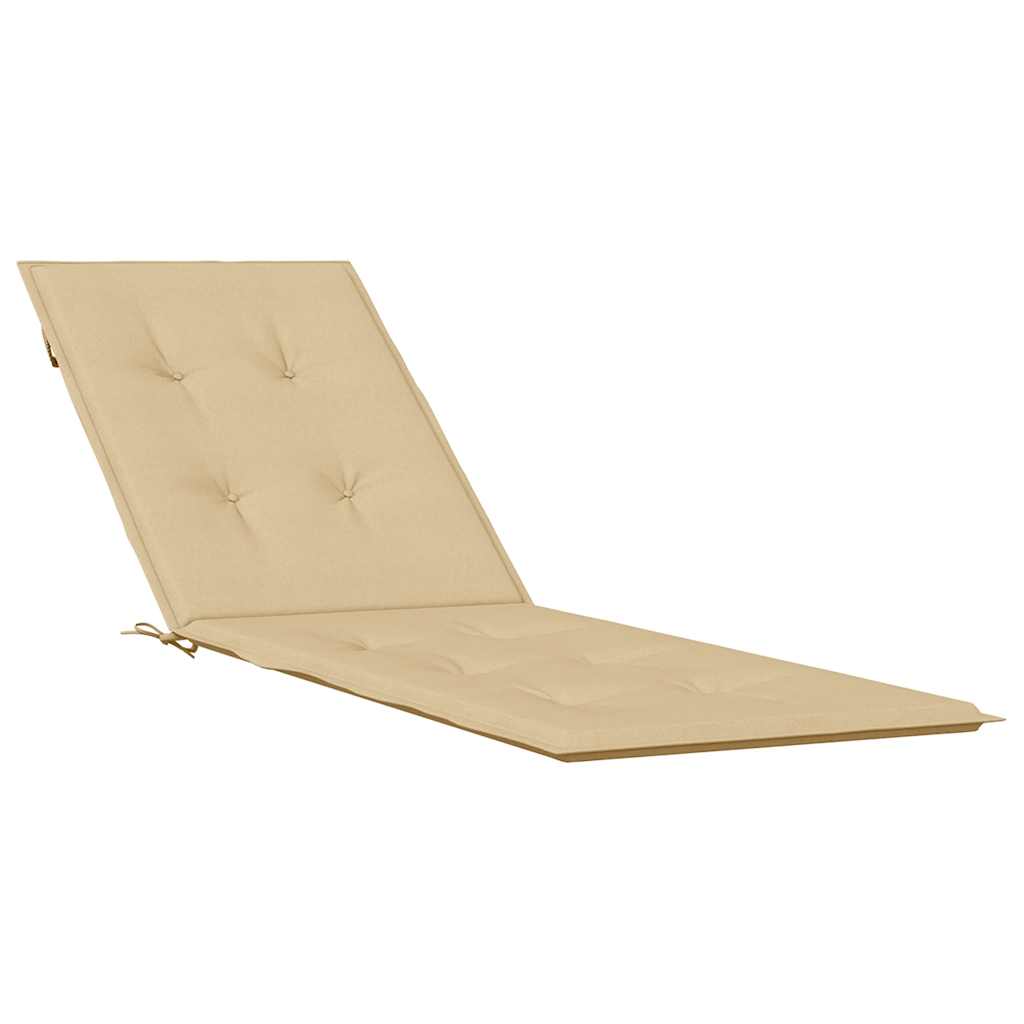 VidaXL Terrassenstuhlkissen (75+105) x 50 x 4 cm, Stoff, meliertes Beige