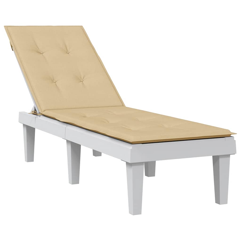 VidaXL Terrassenstuhlkissen (75+105) x 50 x 4 cm, Stoff, meliertes Beige