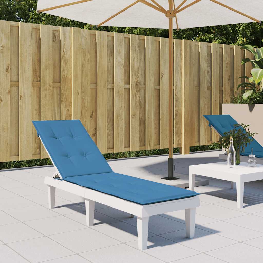 Vidaxl terrasstoelkussen (75+105) x 50 x 4 cm stof gemêleerd blauw