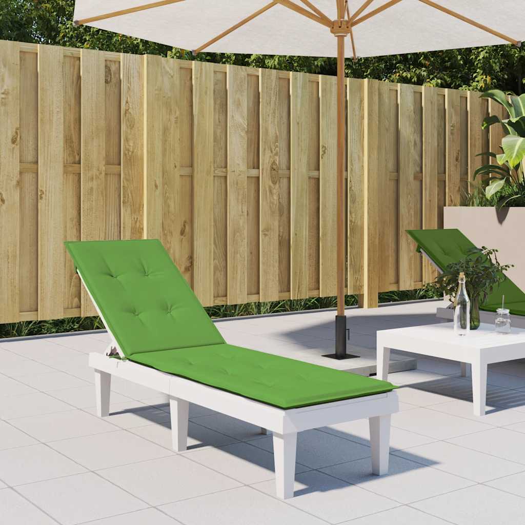 VidaXL Terrassenstuhlkissen (75+105) x50x3 cm Gemischt grüner Stoff