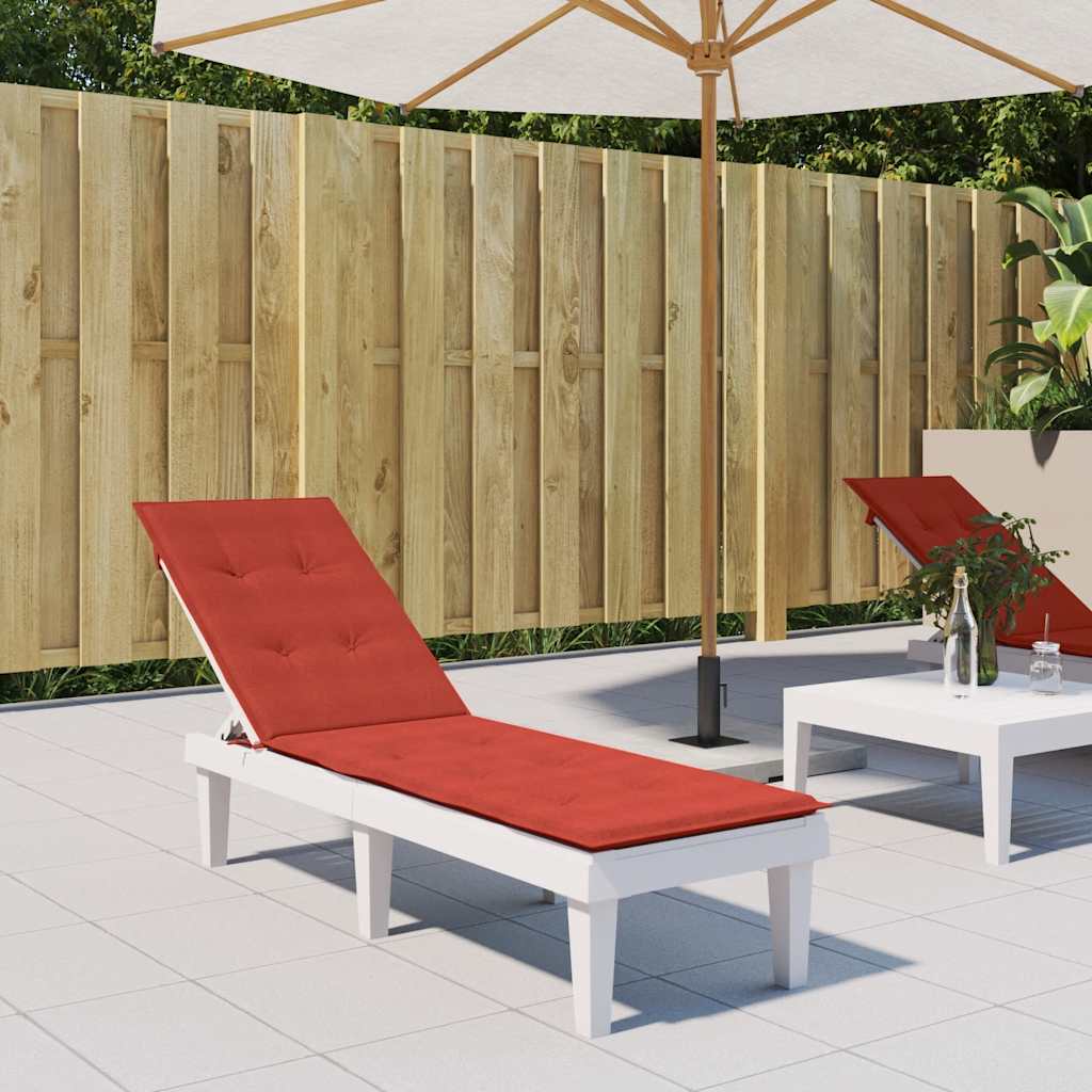 Vidaxl terrasstoelkussen (75+105) x 50 x 4 cm stof gemêleerd rood
