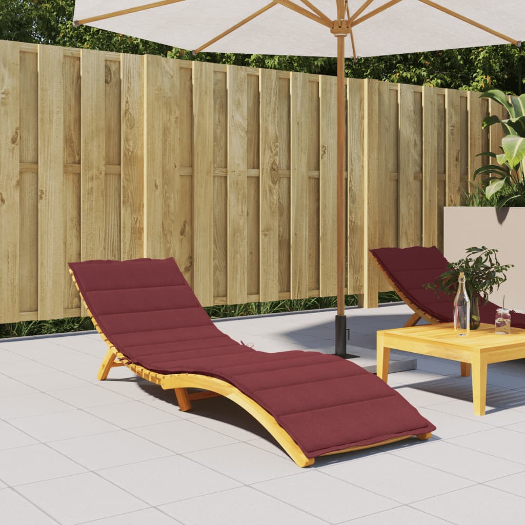 VidaXL Liegekissen 200x50x4 cm Stoff gemischt Wein rot