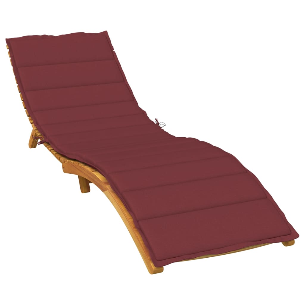 VidaXL Liegekissen 200x50x4 cm Stoff gemischt Wein rot