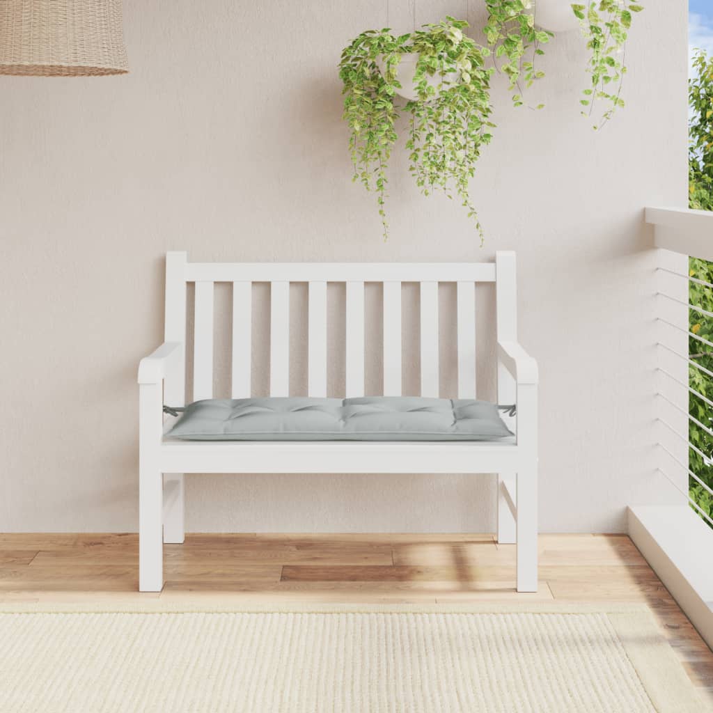 VidaXL Gartenbankkissen 100x50x7 cm, melierter Stoff, Hellgrau