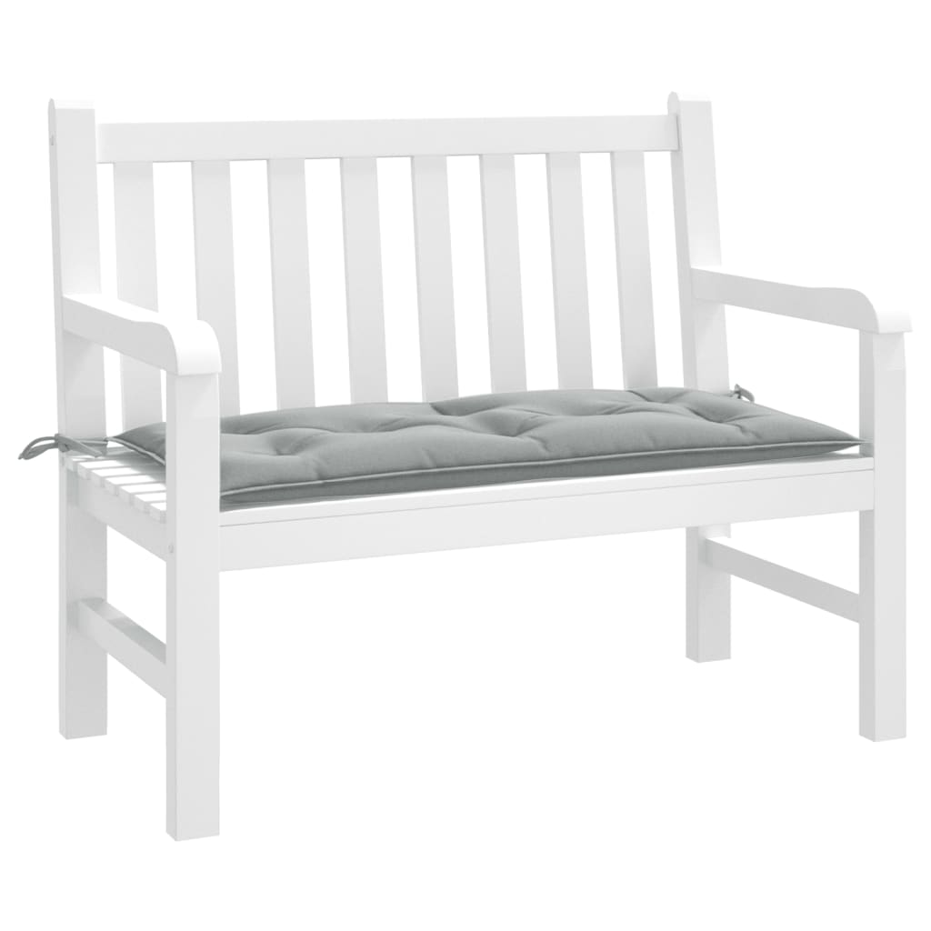 VidaXL Gartenbankkissen 100x50x7 cm, melierter Stoff, Hellgrau