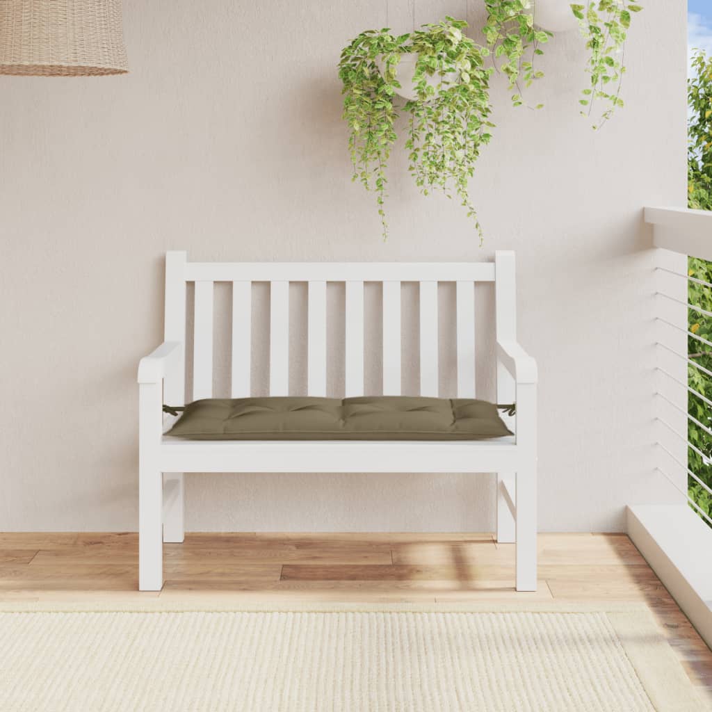 VidaXL Gartenbankkissen 100x50x7 cm, melierter taupefarbener Stoff