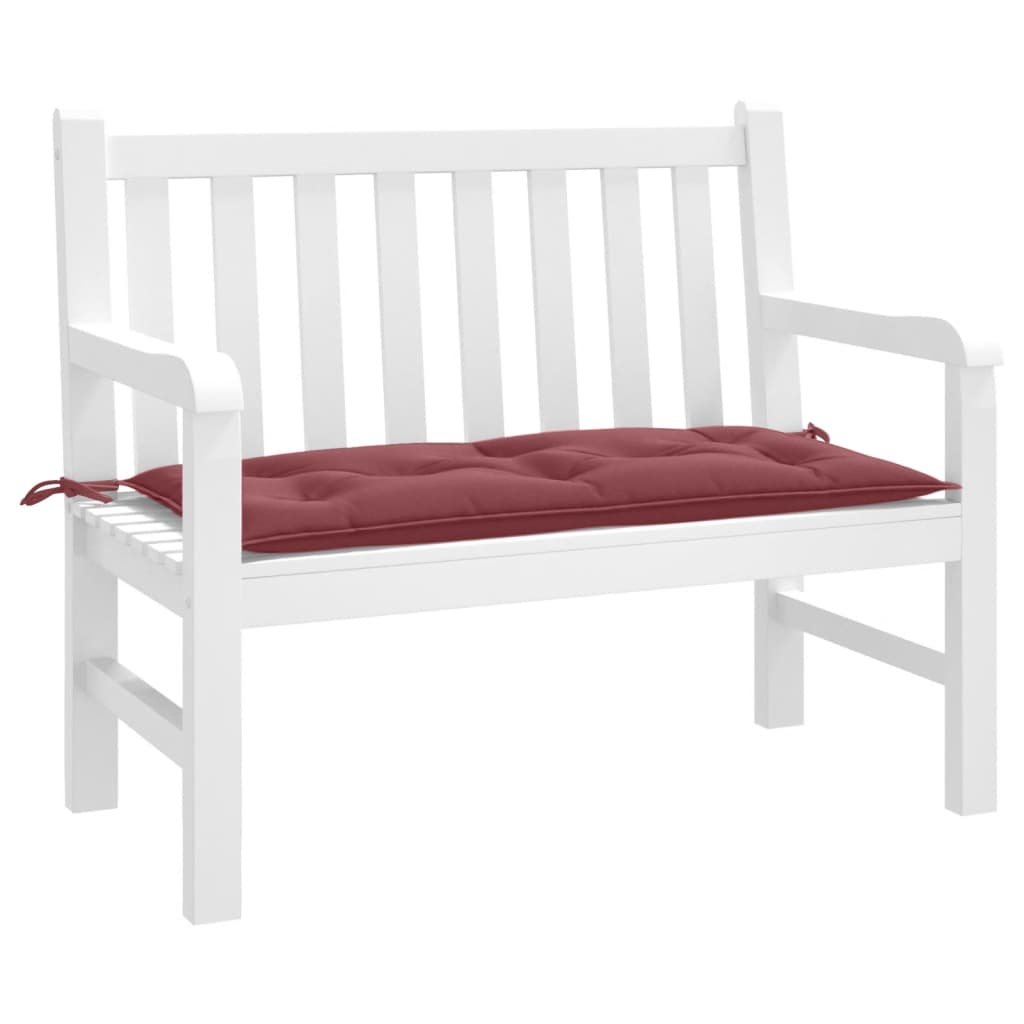 VidaXL Gartenbankkissen 100x50x7 cm, melierter Stoff, weinrot