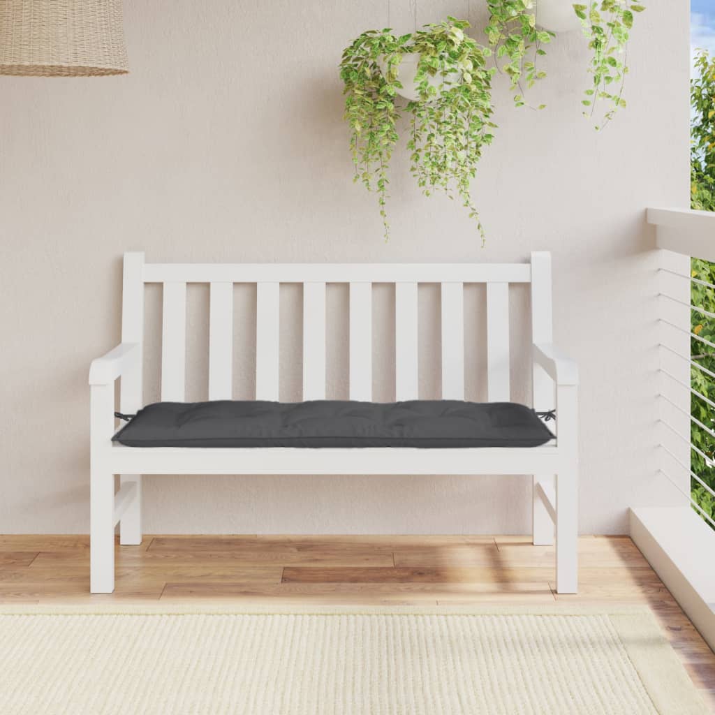VidaXL Gartenbankkissen 120x50x7 cm Stoff, meliert, Anthrazit