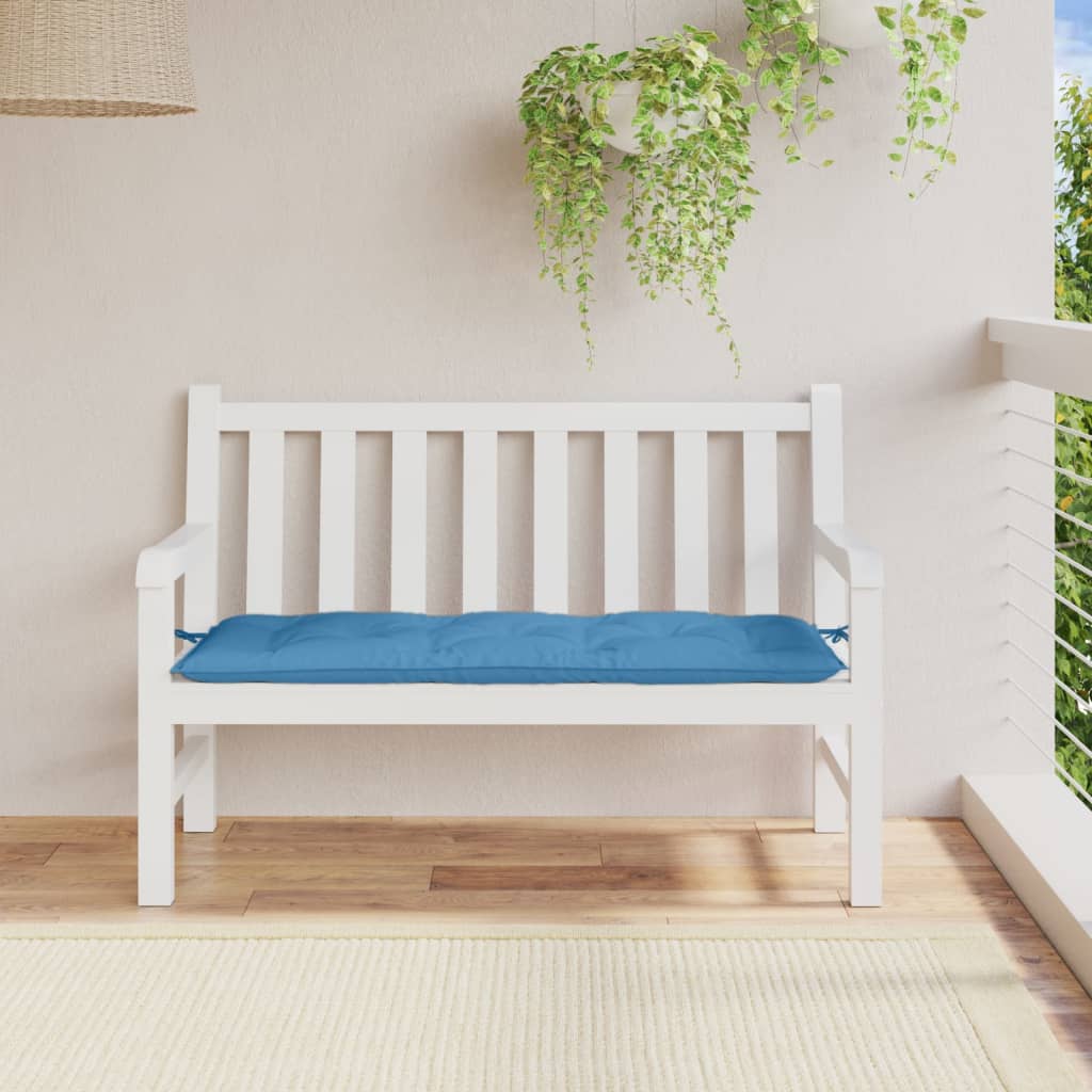 VidaXL Gartenbankkissen 120x50x7 cm, melierter Stoff, Blau