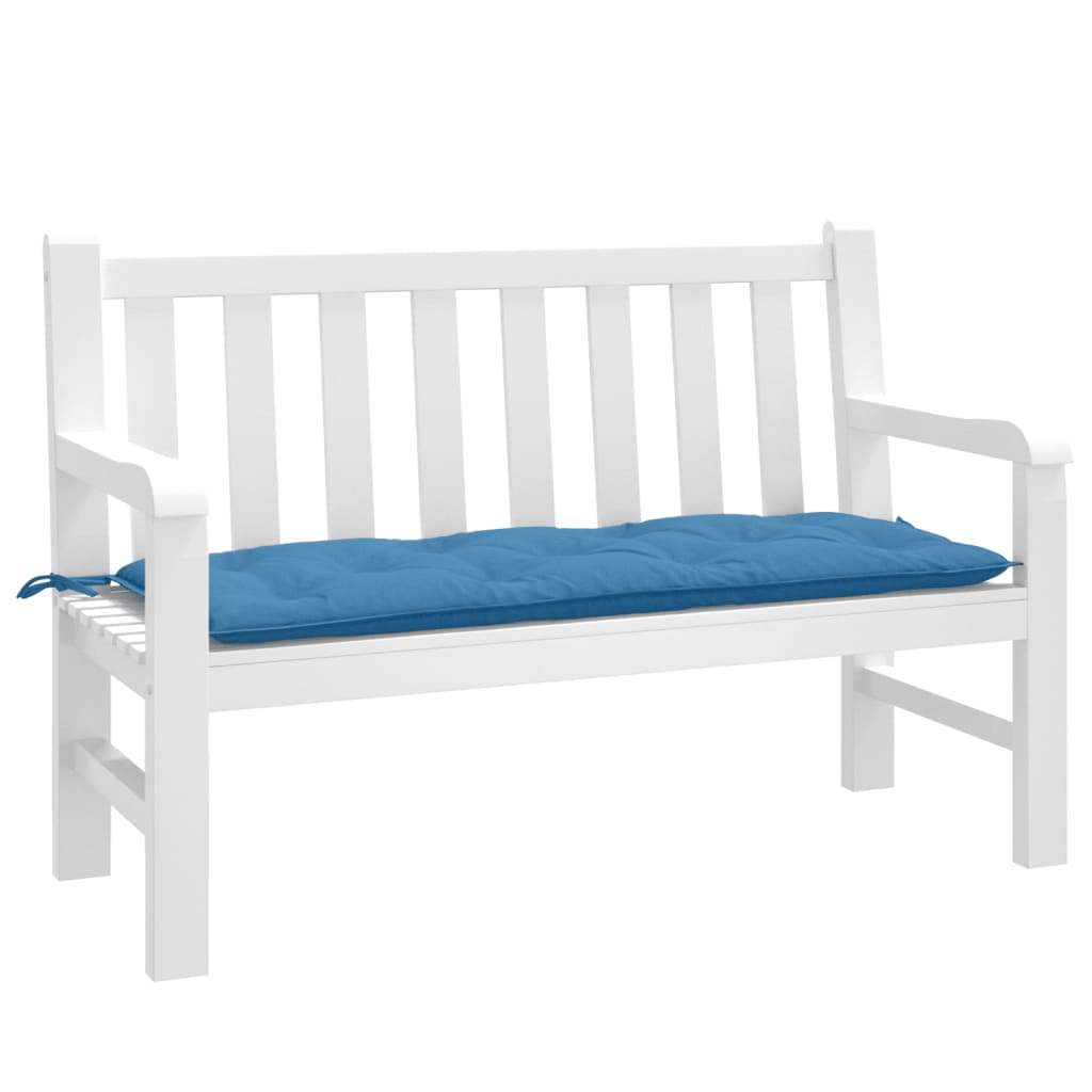 VidaXL Gartenbankkissen 120x50x7 cm, melierter Stoff, Blau
