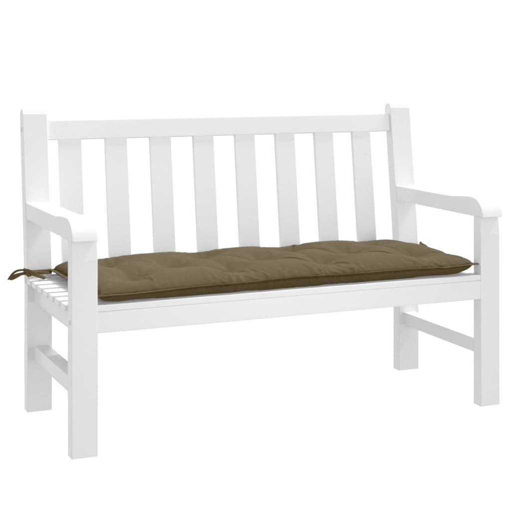 VidaXL Gartenbankkissen 120x50x7 cm, melierter taupefarbener Stoff