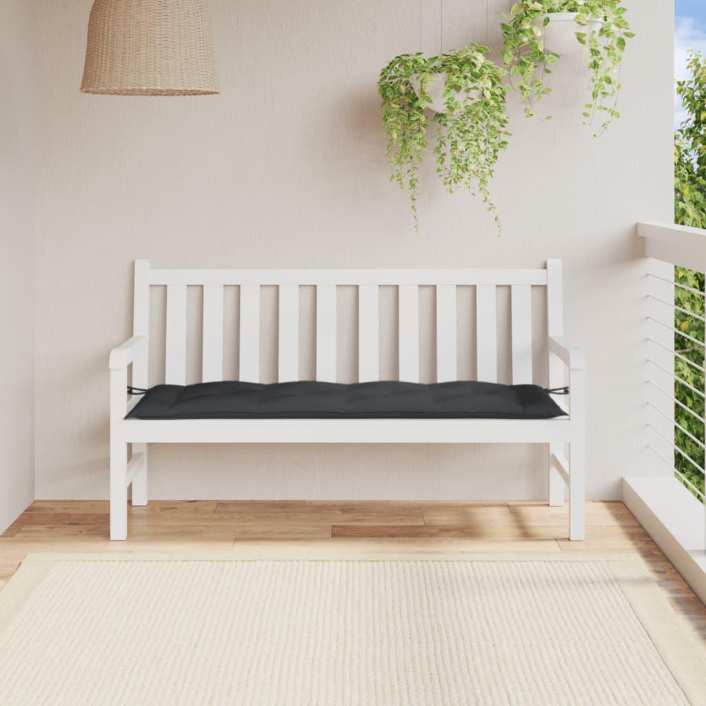 VidaXL Gartenbankkissen 150x50x7 cm Stoff, meliert, Anthrazit