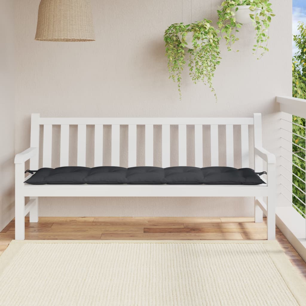 VidaXL Gartenbankkissen 180x50x7 cm Stoff, meliert, Anthrazit