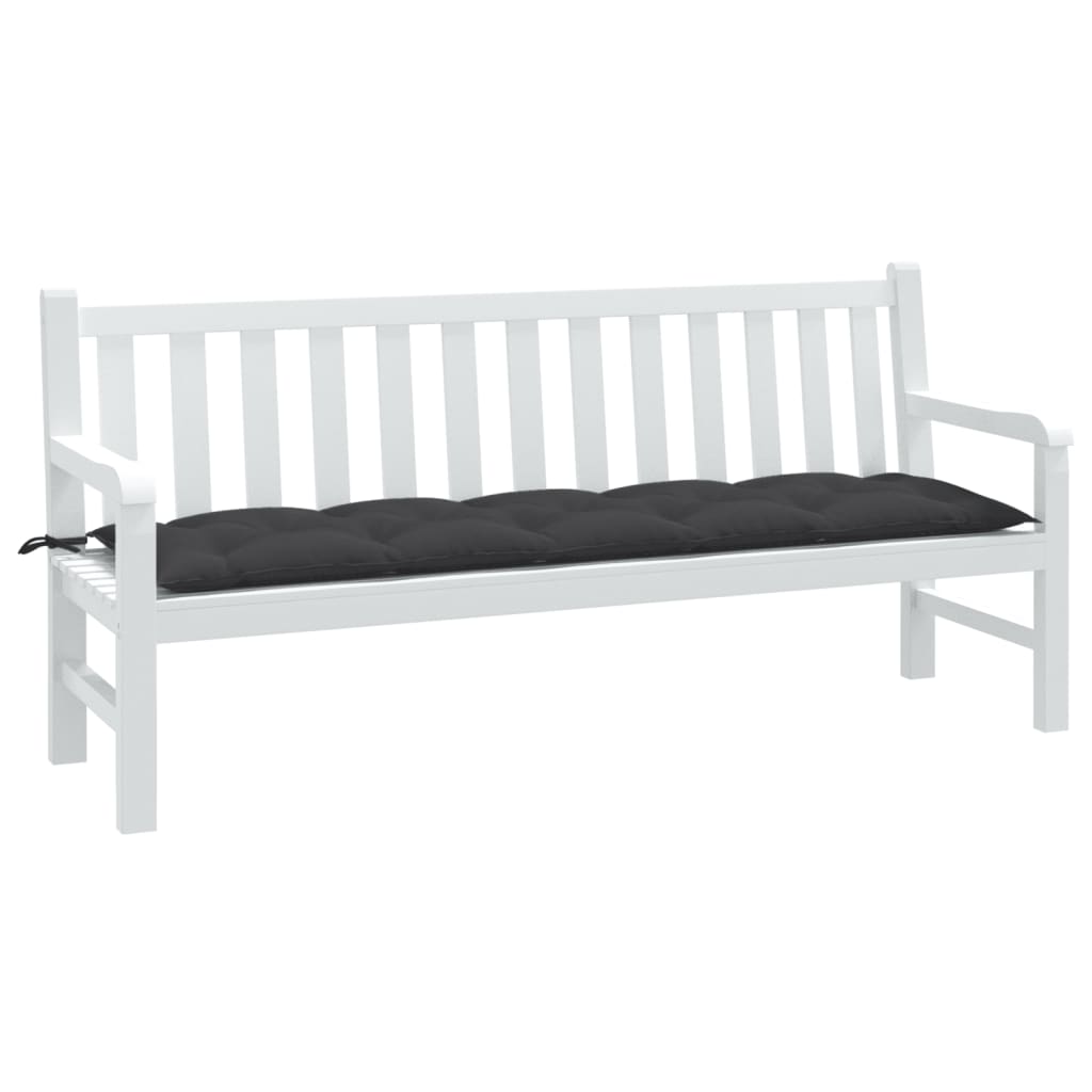 VidaXL Gartenbankkissen 180x50x7 cm Stoff, meliert, Anthrazit