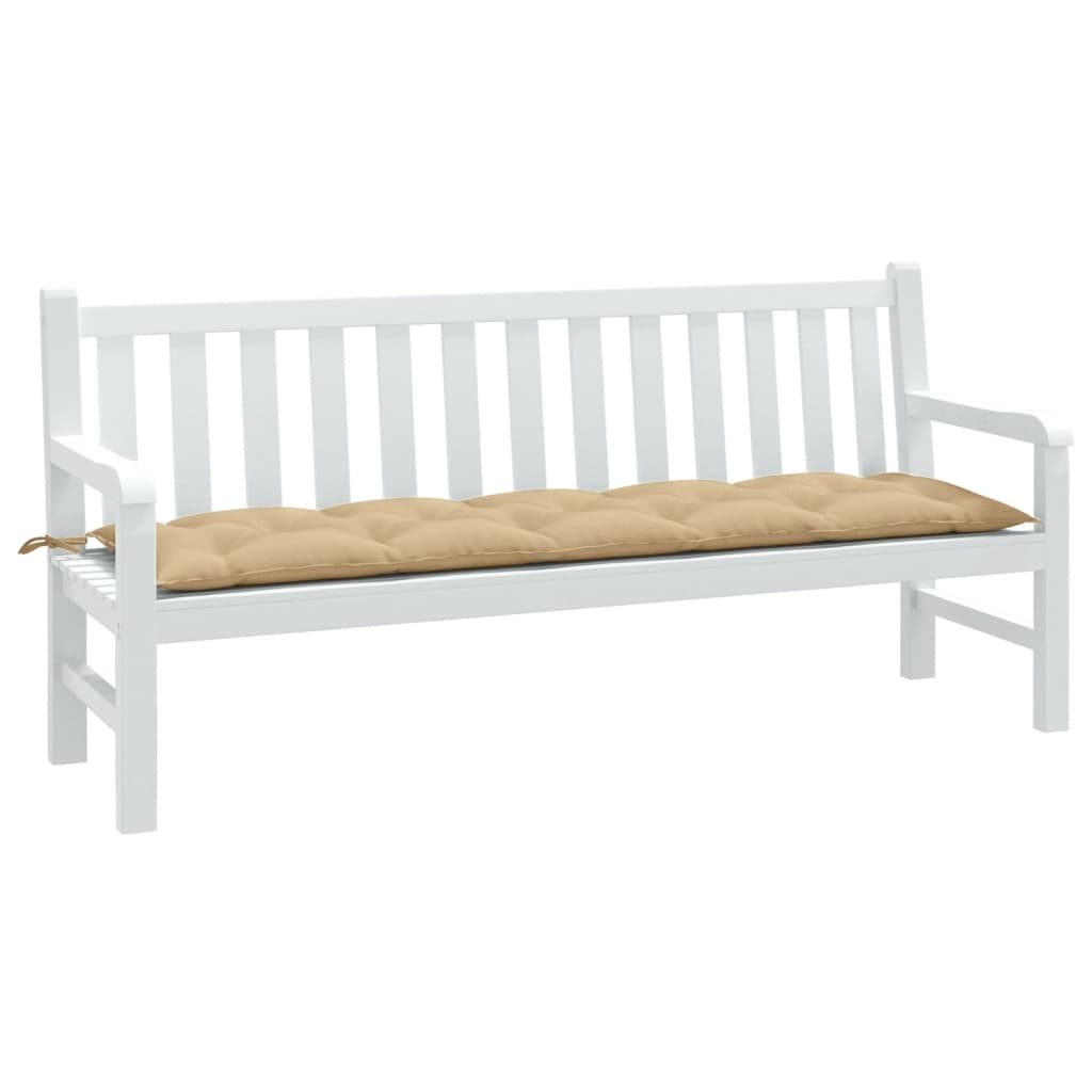 VidaXL Gartenbankkissen 180x50x7 cm, melierter beigefarbener Stoff