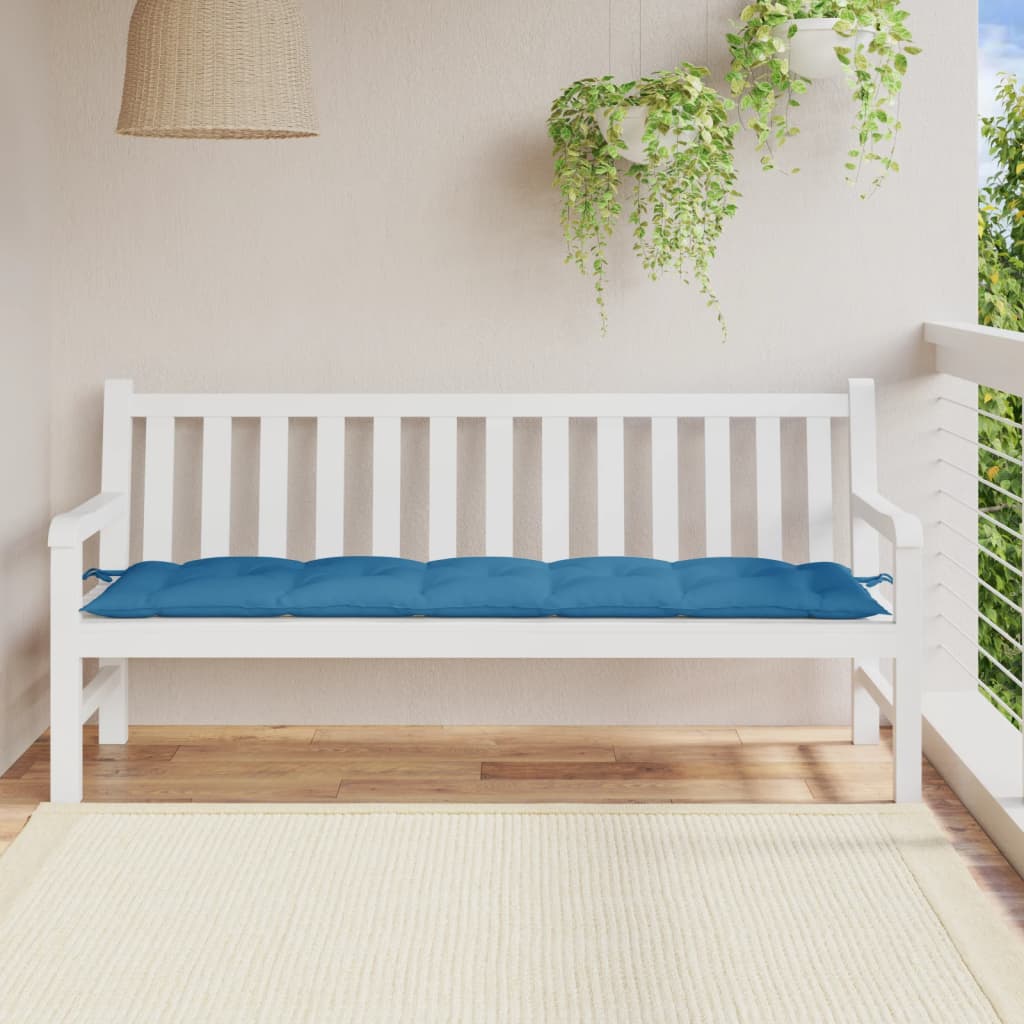 VidaXL Gartenbankkissen 180x50x7 cm, melierter Stoff, Blau