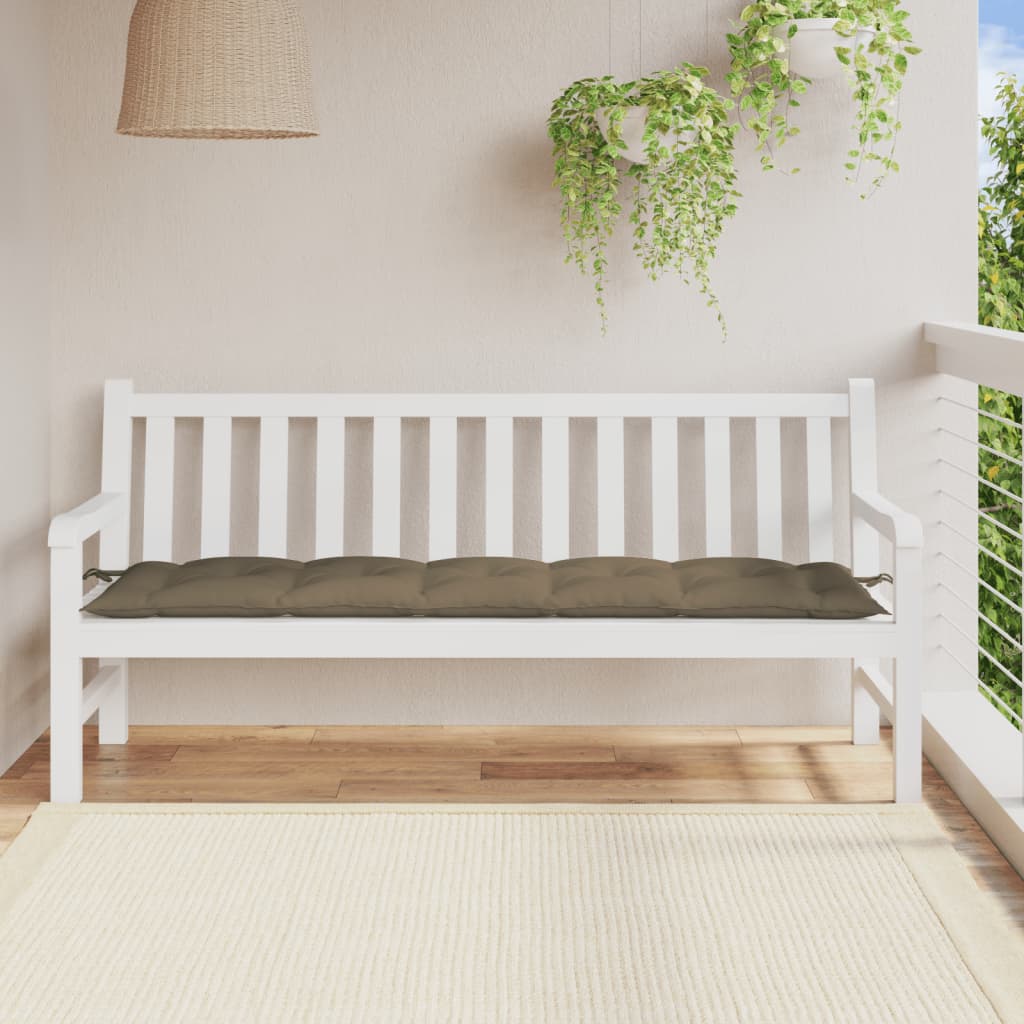VidaXL Gartenbankkissen 180x50x7 cm, melierter taupefarbener Stoff