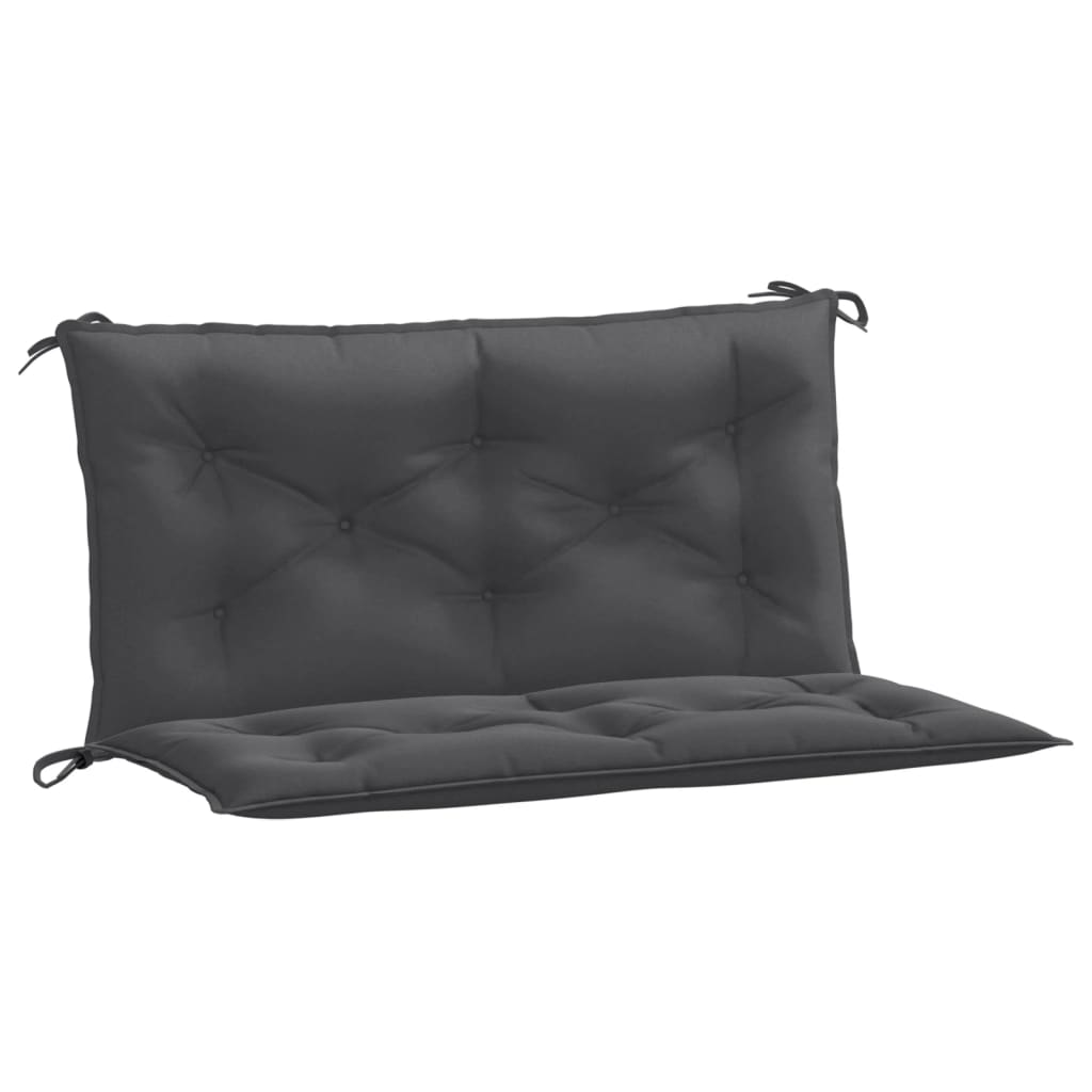 VidaXL Gartenbankkissen, 2 Stück, 100 x 50 x 7 cm, Stoff, meliertes Anthrazit